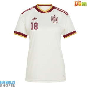 Billiga Spanien Martin Zubimendi #18 Bortatröja Dam VM 2026 Kortärmad